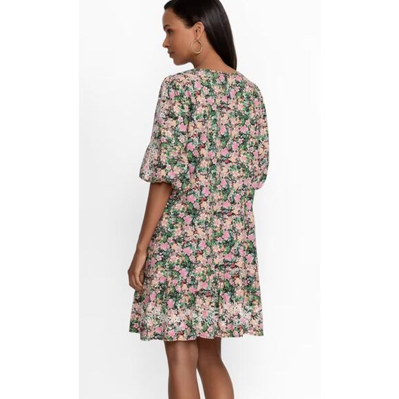 XS Johnny Was Floral Print Rebeka Poplin Mini Dress - Picture 2 of 6